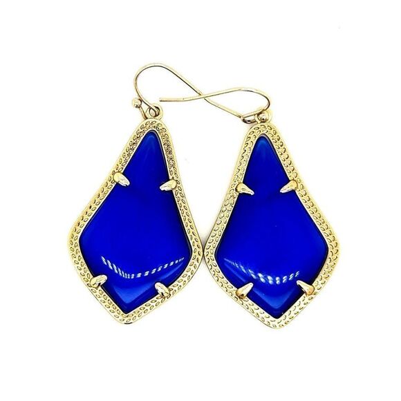 Navy Blue Dangle Earrings - Picture 1 of 5